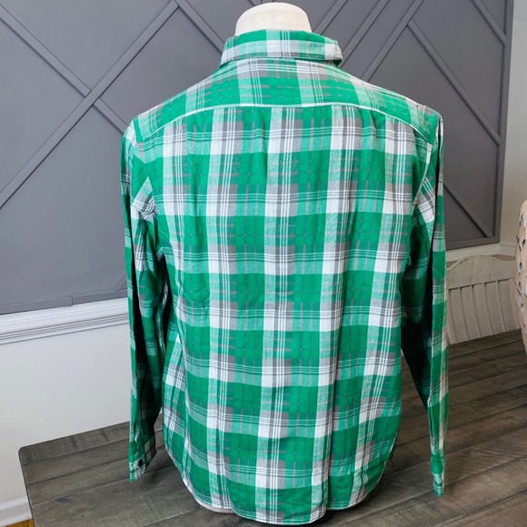 Double RL RRL Plaid Twill Matlock
Workshirt Green/Grey Size L NWOT! - Picture 5 of 9